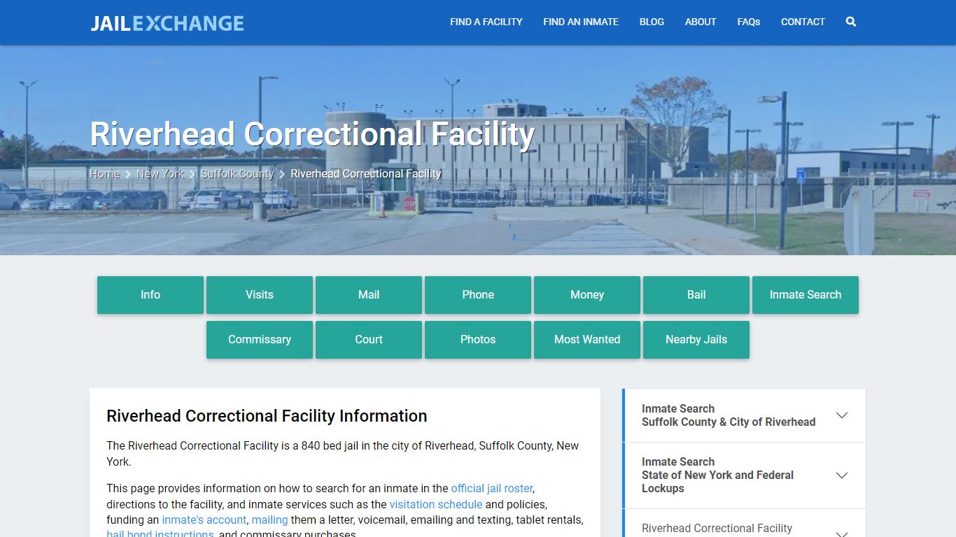 Riverhead Correctional Facility, NY Inmate Search, Information